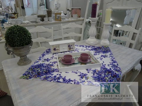 BIEŻNIK SERWETA LAWENDA 85X85 PROWANSJA SHABBY CHIC VINTAGE LOFT