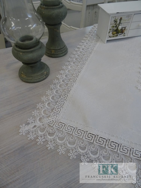 BIEŻNIK SERWETA OBRUS Z GIPIURĄ POLA 85X85 BIAŁY PROWANSJA SHABBY CHIC VINTAGE LOFT BIEŻNIK SERWETA OBRUS Z GIPIURĄ POLA 85X85 BIAŁY PROWANSJA SHABBY CHIC VINTAGE LOFT