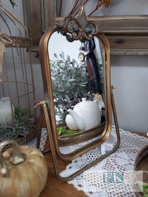 LUSTRO POCHYLNE DO POSTAWIENIA 42,50 CM ZŁOTE