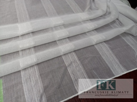 KUPON 200 x 280 cm MATERIAŁ TKANINA BATYST PASY HAFTOWANE , WYS 285 CM , ŁAMANA BIEL , LOFT VINTAGE