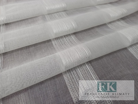 KUPON 200 x 280 cm MATERIAŁ TKANINA BATYST PASY HAFTOWANE , WYS 285 CM , ŁAMANA BIEL , LOFT VINTAGE