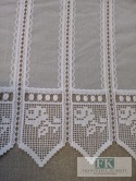 ZAZDROSTKA WITRAŻ 156 x 60 cm BATYST GIPIURA HAFT BIEL