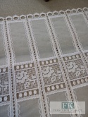 ZAZDROSTKA WITRAŻ 156 x 60 cm BATYST GIPIURA HAFT BIEL