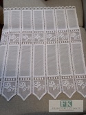 ZAZDROSTKA WITRAŻ 156 x 60 cm BATYST GIPIURA HAFT BIEL