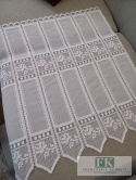 ZAZDROSTKA WITRAŻ 156 x 60 cm BATYST GIPIURA HAFT BIEL