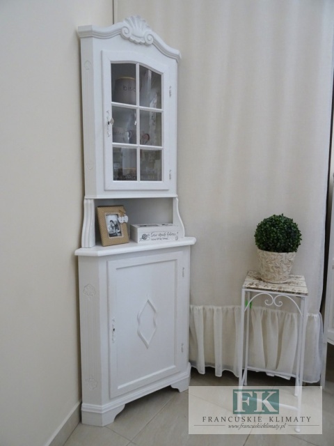 *FRANCUSKA WITRYNA NAROŻNA biel