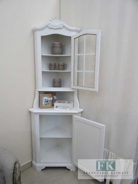 *FRANCUSKA WITRYNA NAROŻNA biel