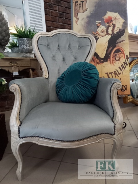 FRANCUSKI FOTEL DĄB antyczne drewno