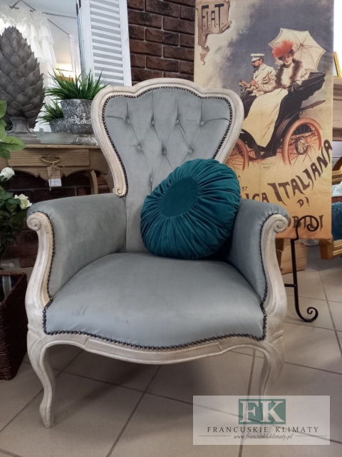 FRANCUSKI FOTEL DĄB antyczne drewno