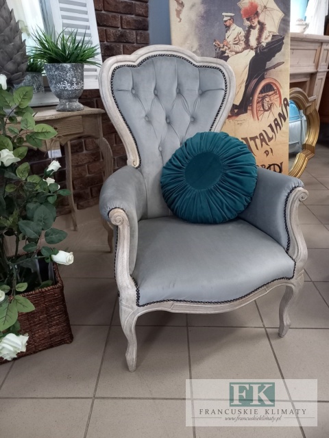 FRANCUSKI FOTEL DĄB antyczne drewno