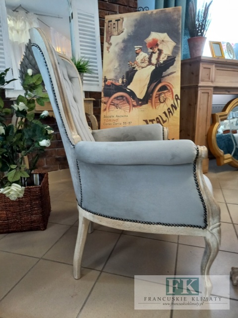 FRANCUSKI FOTEL DĄB antyczne drewno