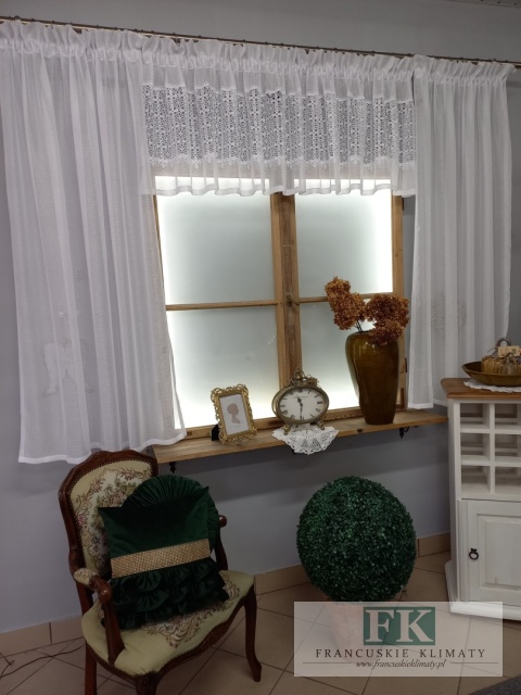 KOMPLET , KPL LAMBREKIN SZEROKA GIPIURA 300/55 CM WYSOKOŚĆ , BOKI 130/160 WYSOKOŚĆ,