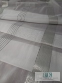 MATERIAŁ tkanina WOAL PASY SREBRO 300 CM