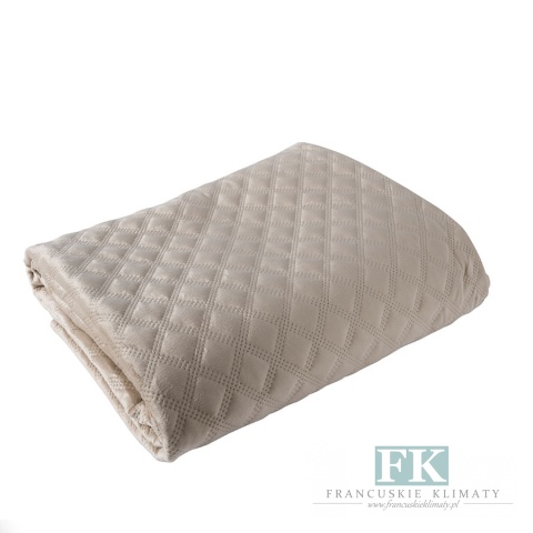 NARZUTA VELVET 220/240 PIKOWNA , CIEMNY BEŻ