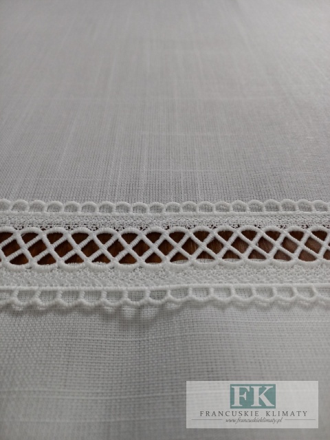 BIEŻNIK DEKORACYJNY 60X120 haft mereżka PROWANSJA SHABBY CHIC VINTAGE LOFT
