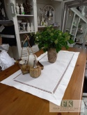BIEŻNIK DEKORACYJNY 50X100 haft mereżka PROWANSJA SHABBY CHIC VINTAGE LOFT