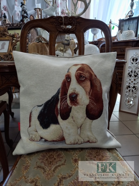 POSZEWKA DEKORACYJNA GOBELIN 45/45 CM PIES