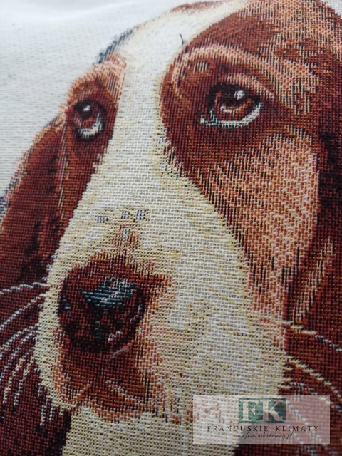 POSZEWKA DEKORACYJNA GOBELIN 45/45 CM PIES