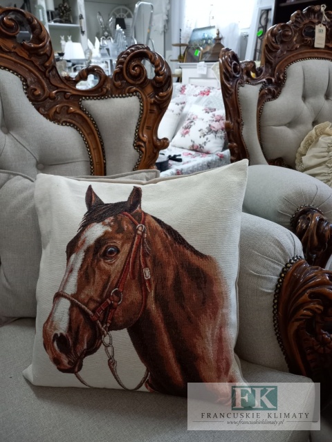 POSZEWKA DEKORACYJNA GOBELIN 45/45 CM KOŃ