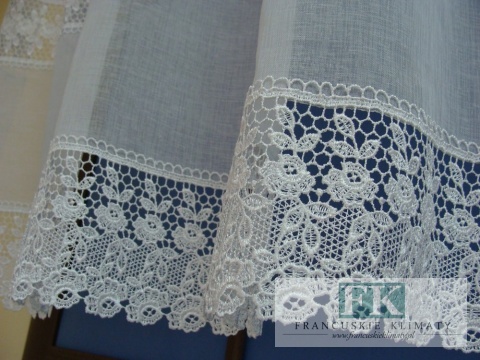 ZAZDROSTKA gotowa ZAZDROSKA , 165/60 PROWANSJA , BATYST , GIPIURA METRAŻ