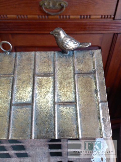 lampion , latarnia DOMEK KAMIENICA METALOWY 29,5 CM ZŁOTY