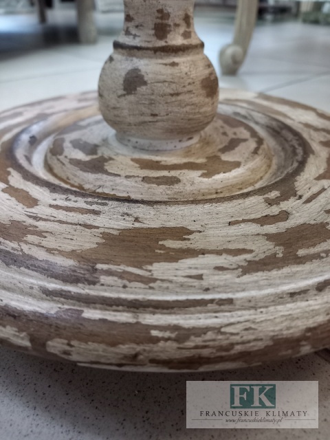 postument 54 cm drewno ŚWIECZNIK / KWIETNIK antyczne drewno