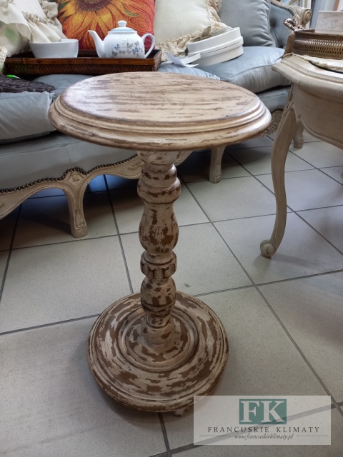 postument 54 cm drewno ŚWIECZNIK / KWIETNIK antyczne drewno