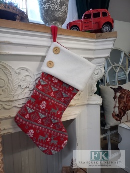DEKORACYJNA SKARPETA WEŁNINA 