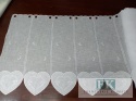 METRAŻ ! ZAZDROSTKA SERCE WITRAŻ BIEL HAFT WITRAŻ WYS 60 CM , PROWANSJA , VINTAGE , RETRO , SHABBY CHIC