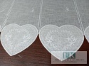 METRAŻ ! ZAZDROSTKA SERCE WITRAŻ BIEL HAFT WITRAŻ WYS 60 CM , PROWANSJA , VINTAGE , RETRO , SHABBY CHIC