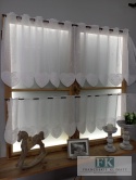 METRAŻ ! ZAZDROSTKA SERCE WITRAŻ BIEL HAFT WITRAŻ WYS 60 CM , PROWANSJA , VINTAGE , RETRO , SHABBY CHIC