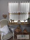 METRAŻ ! ZAZDROSTKA SERCE WITRAŻ BIEL HAFT WITRAŻ WYS 60 CM , PROWANSJA , VINTAGE , RETRO , SHABBY CHIC