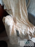 NARZUTA NA FOTELE kpl komplet 2 SZT 70X160 cm , krem , VINTAGE , RETRO