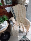 NARZUTA NA FOTELE kpl komplet 2 SZT 70X160 cm , krem , VINTAGE , RETRO