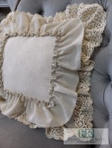 POSZEWKA 40/40 NATURA PODWÓJNA FALBANA KORONKA ,PROWANSJA, SHABBY,CHIC
