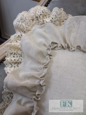 POSZEWKA 40/40 NATURA PODWÓJNA FALBANA KORONKA ,PROWANSJA, SHABBY,CHIC