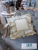 POSZEWKA 40/40 NATURA PODWÓJNA FALBANA KORONKA ,PROWANSJA, SHABBY,CHIC