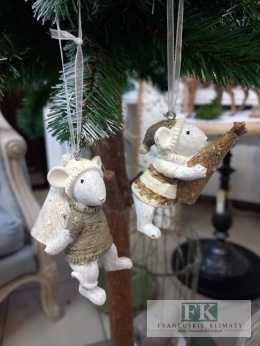 KOMPLET 2 SZTUKI ZAWIESZKA MYSZKI Z CHOINKĄ
