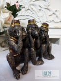 FIGURKA DEKORACYJNA MAŁPKI 3 MAŁPKI 19 CM