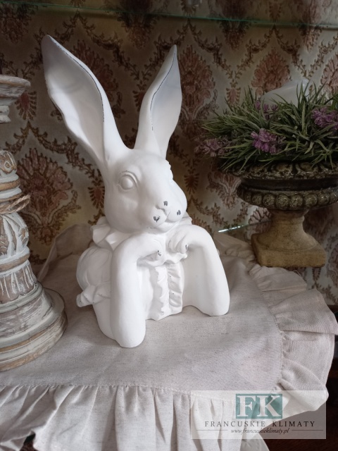 WIELKA CERAMICZNA FIGURA KRÓLIK ZAJĄC 29 cm