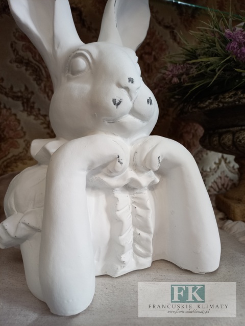 WIELKA CERAMICZNA FIGURA KRÓLIK ZAJĄC 29 cm