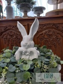 WIELKA CERAMICZNA FIGURA KRÓLIK ZAJĄC 35 cm