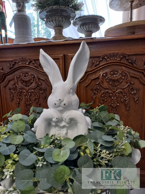 WIELKA CERAMICZNA FIGURA KRÓLIK ZAJĄC 35 cm