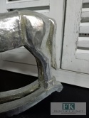 FIGURA KOŃ NA BIEGUNACH srebrny 19,5 cm