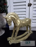 FIGURA KOŃ NA BIEGUNACH złoty 19,5 cm