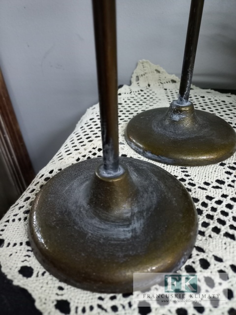 ŚWIECZNIK METALOWY 40 CM , ZŁOTO ANTYCZNE