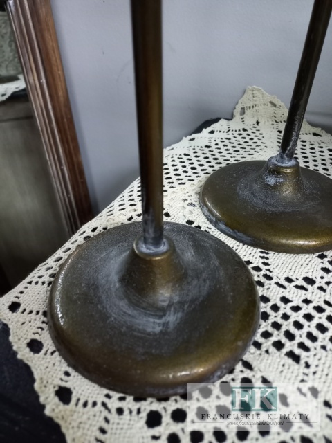 ŚWIECZNIK METALOWY 40 CM , ZŁOTO ANTYCZNE
