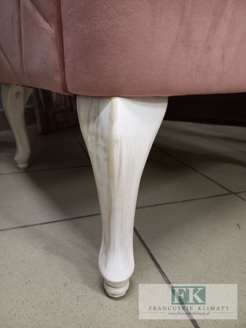 ZACHWYCAJĄCY FOTEL USZAK 117 CM plusz brudny róż