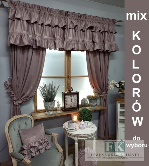 cyrkonie ! KPL KOMPLET ZASŁON FALBANY VELVET , WELWET
