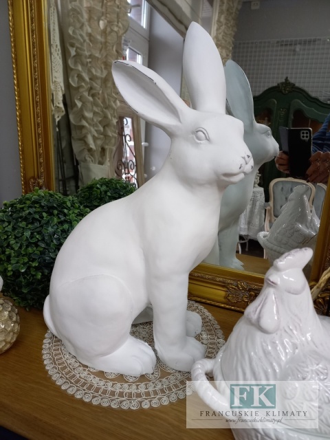 49 cm WIELKA CERAMICZNA FIGURA KRÓLIK ZAJĄC PROMOCJA